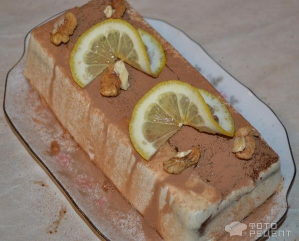 Рецепт: Десерт "Киндер-пингви" диетический, по-дюкановски - С дольками лимона