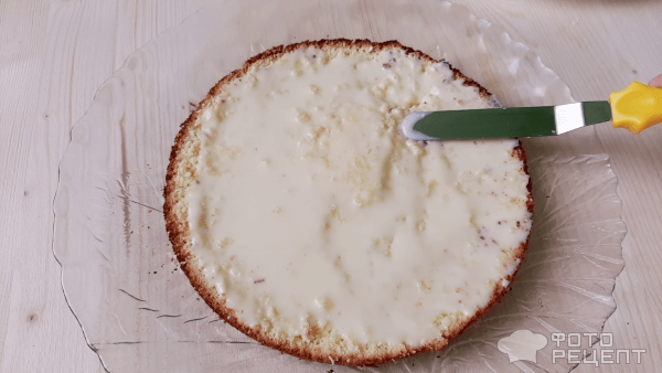 Рецепт: Торт "Кокосовый рай" - с кокосовой стружкой