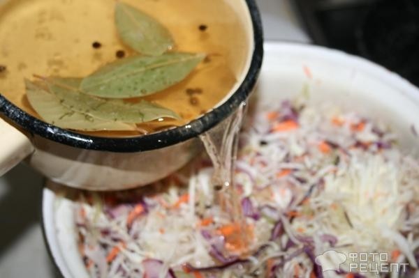 Рецепт: Овощной салат "Зимний" - в пряном маринаде