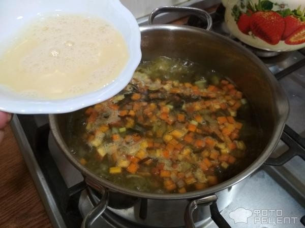 Рецепт: Суп из морской капусты - "кудрявый супчик"