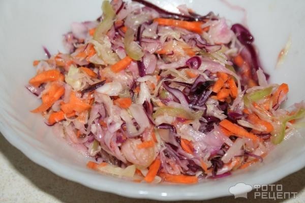 Рецепт: Овощной салат "Зимний" - в пряном маринаде