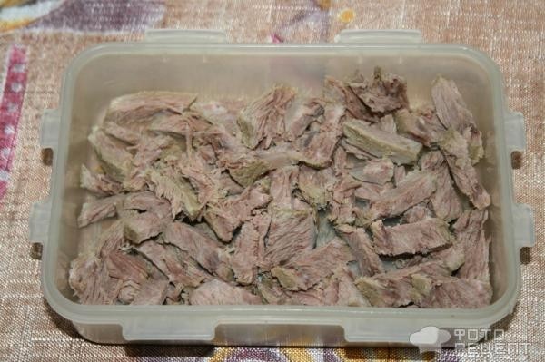 Рецепт: Салат "Мужской каприз" - с отварной говядиной