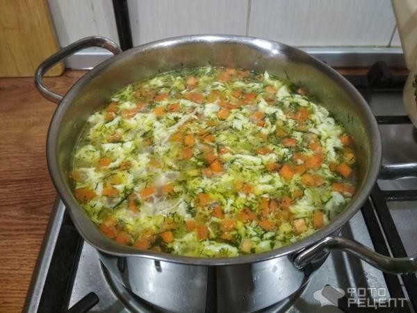 Рецепт: Суп с сырым яйцом - куриный с овощами