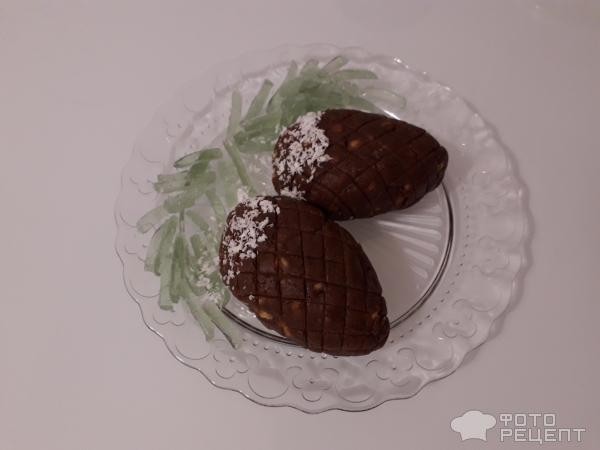 Рецепт: Пирожное "Шишки" - Шоколадные пирожные с кофейным ароматом без выпечки. К праздничному столу.