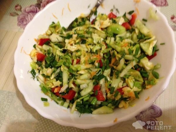 Рецепт: Салат из молодой капусты и моркови - Кладовая витаминов.
