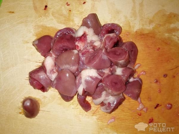Рецепт: Куриные сердечки тушеные - Готовится очень быстро, а получается очень вкусно!