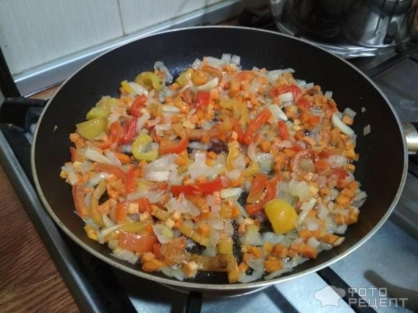 Рецепт: Нут в томатном соусе - с овощами