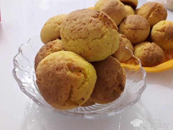 Рецепт: Печенье "Тыквенное" - Нежное и воздушное печенье из творога и тыквы, пышное, почти как булочки.