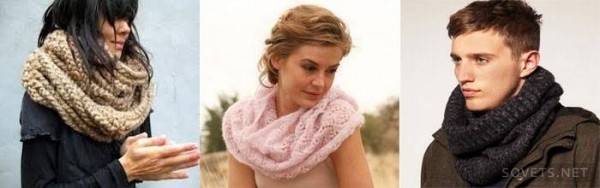 Как связать шарф-хомут спицами: схемы для начинающих