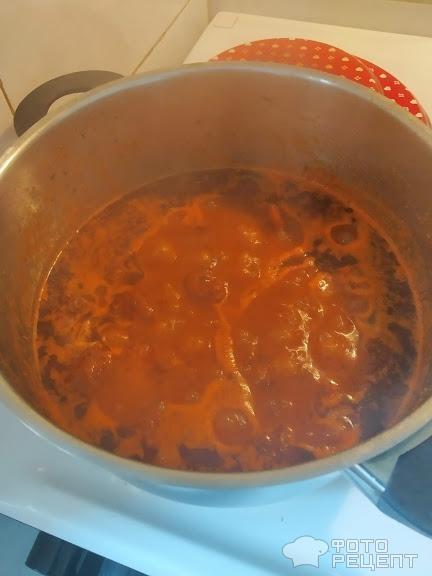 Рецепт: Греческие тефтельки - в томатном соусе