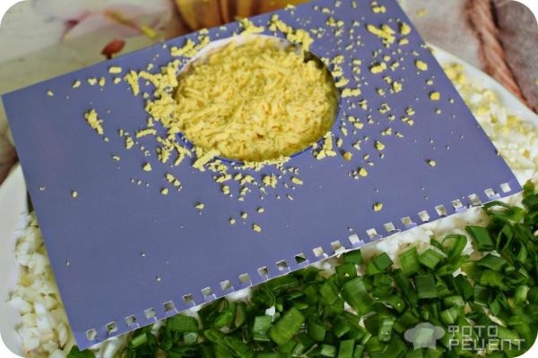 Рецепт: Салат с шампиньонами и курицей - Вкусное "Солнышко" слоями!