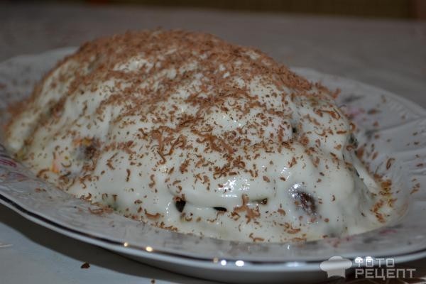 Рецепт: Торт бисквитный с творожным суфле - шоколадно-кофейный с лимоном