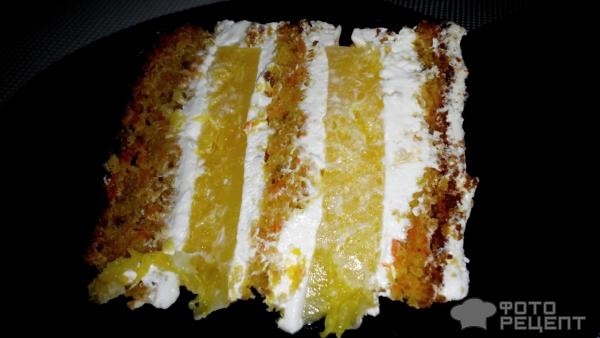 Рецепт: Морковный торт - С апельсиновым конфи.