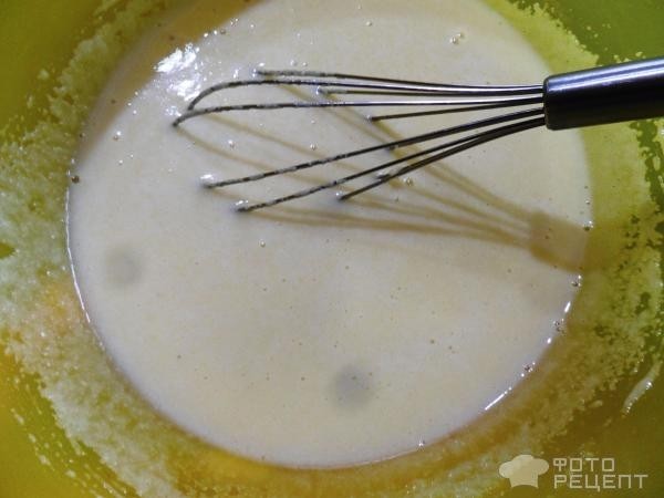 Рецепт: Манник обычный на молоке - с персиковым маслом